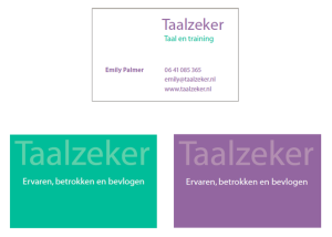 Visitekaartje Taalzeker