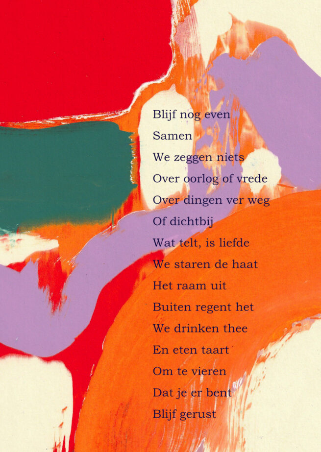 Kaart 1 Blijf nog even Poëziekaarten (set van 5 stuks)