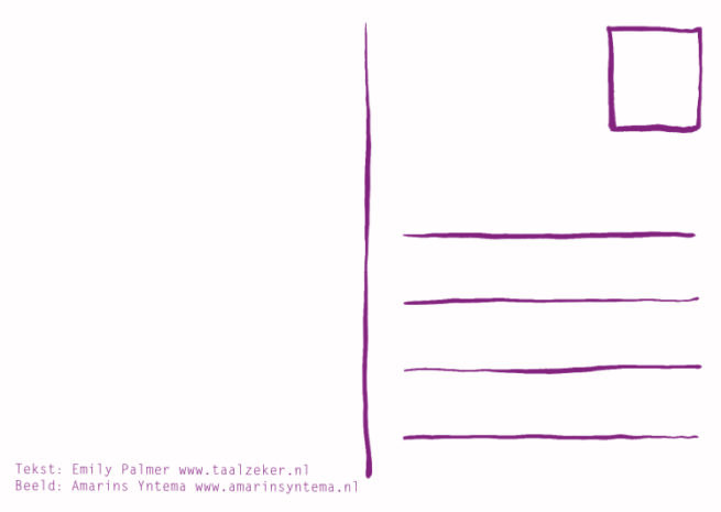Kaart achterkant Poëziekaarten (set van 5 stuks)